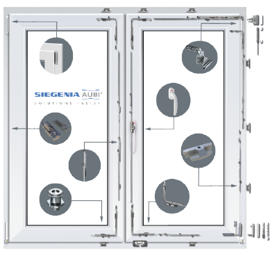 Herrajes de ventana de pvc Herrajes de ventana de pvc