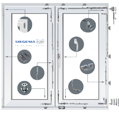 Herrajes de ventana de pvc